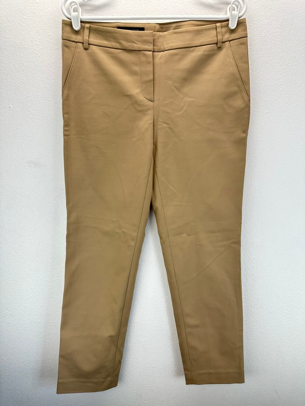 Judith & Charles Cotton Tapered Pant Tan Size 10 Business Career